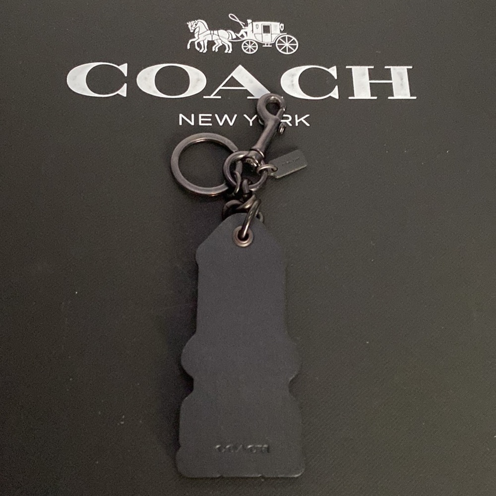 F57238 Coach NASA Silver Rocket Shuttle Leather Keychain FOB Bag Charm NWOT - Picture 5 of 6